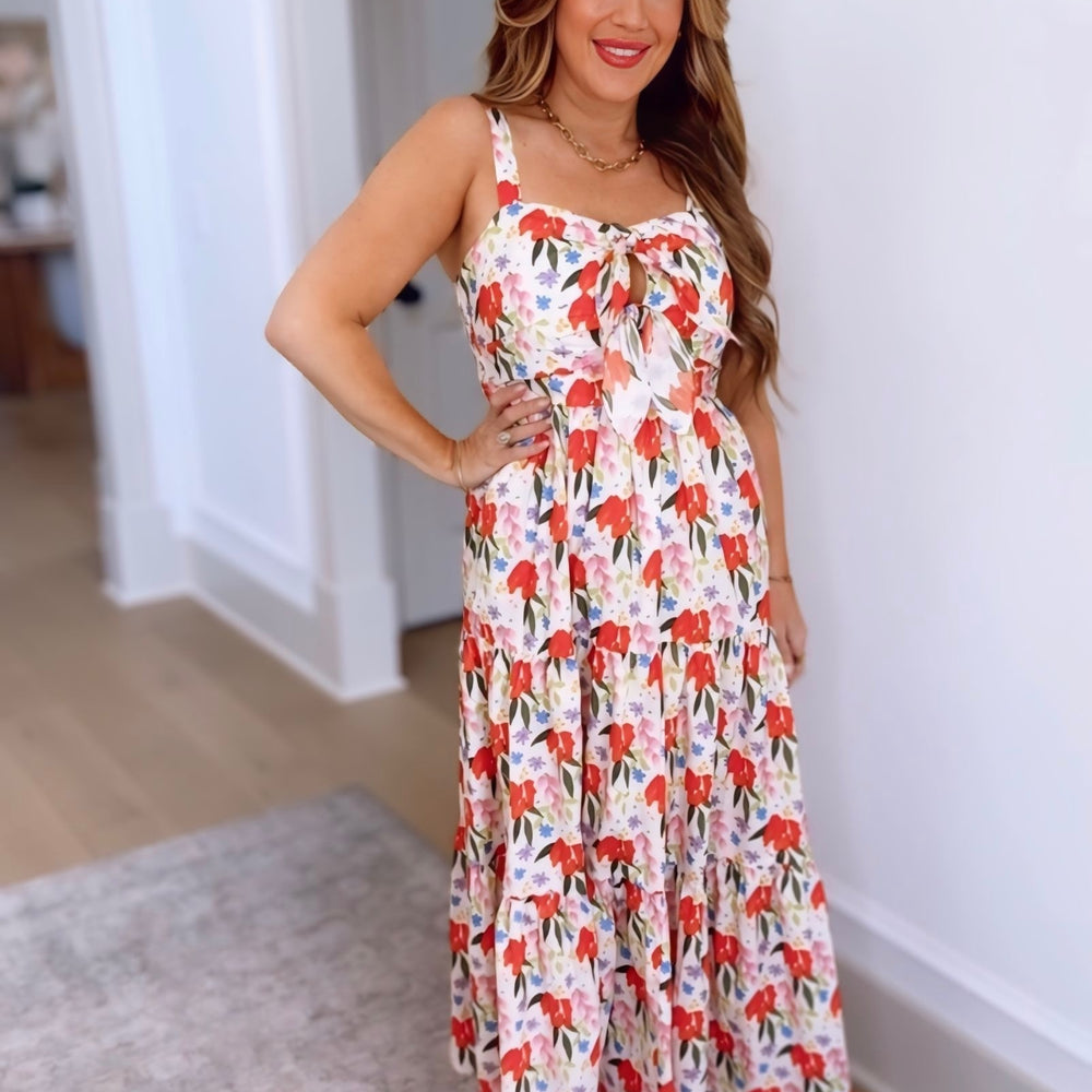 Maeve Tie Front Maxi Dress