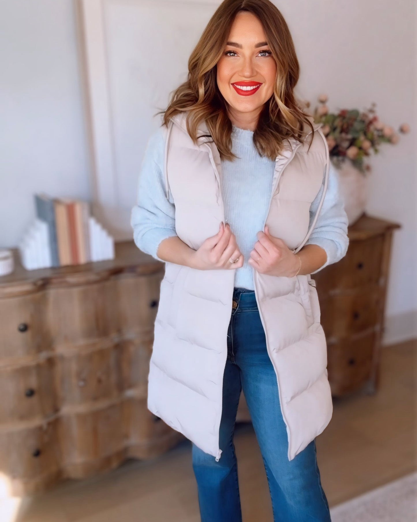 Victoria Longline Puffer Vest