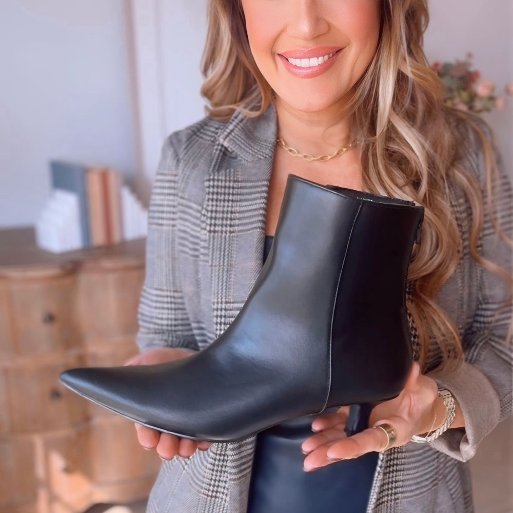 Grace Suede Kitten Heel Booties