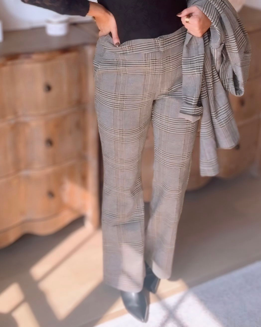 Autumn Light Plaid Pants