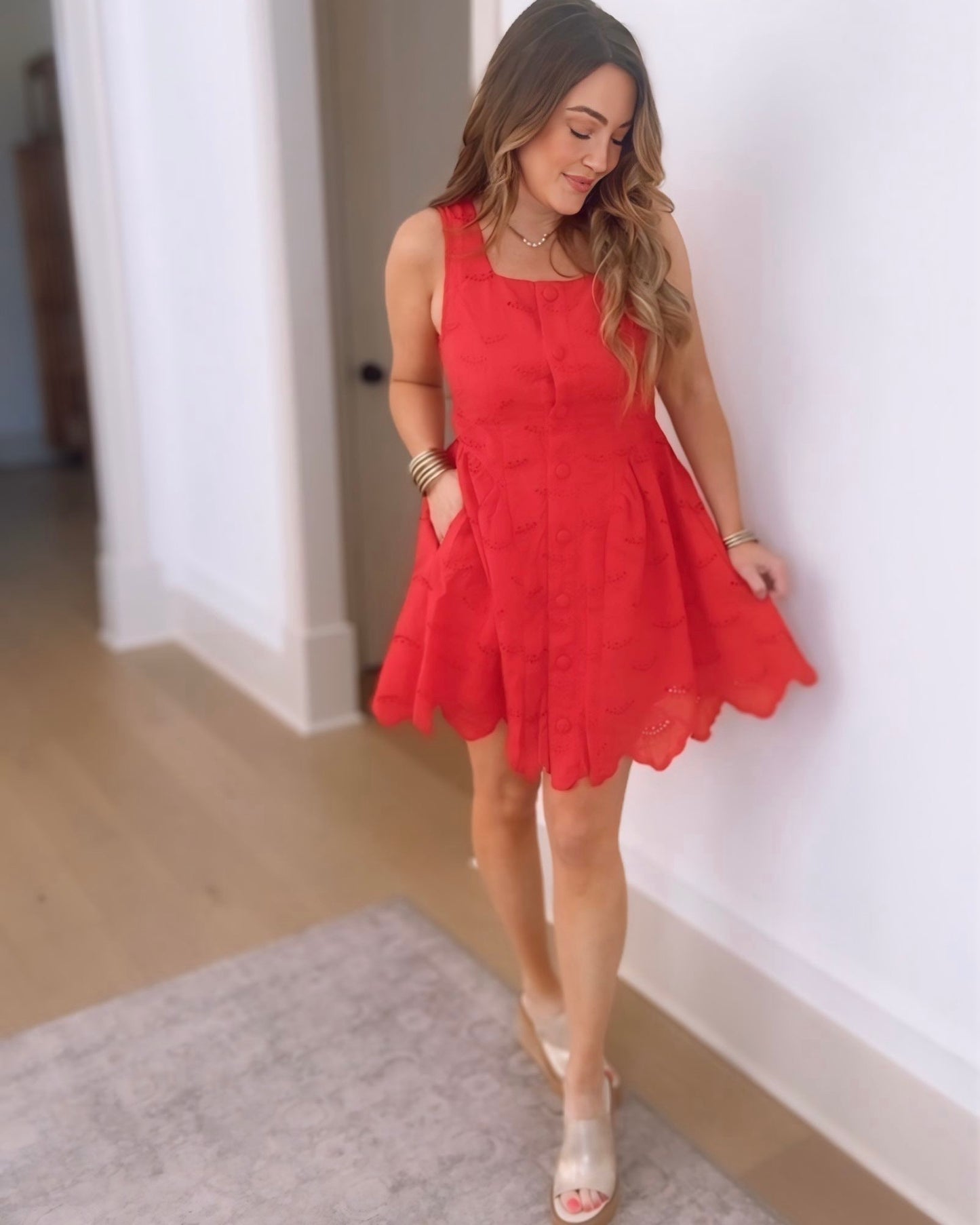 Fresh Daydream Eyelet Embroidered Dress