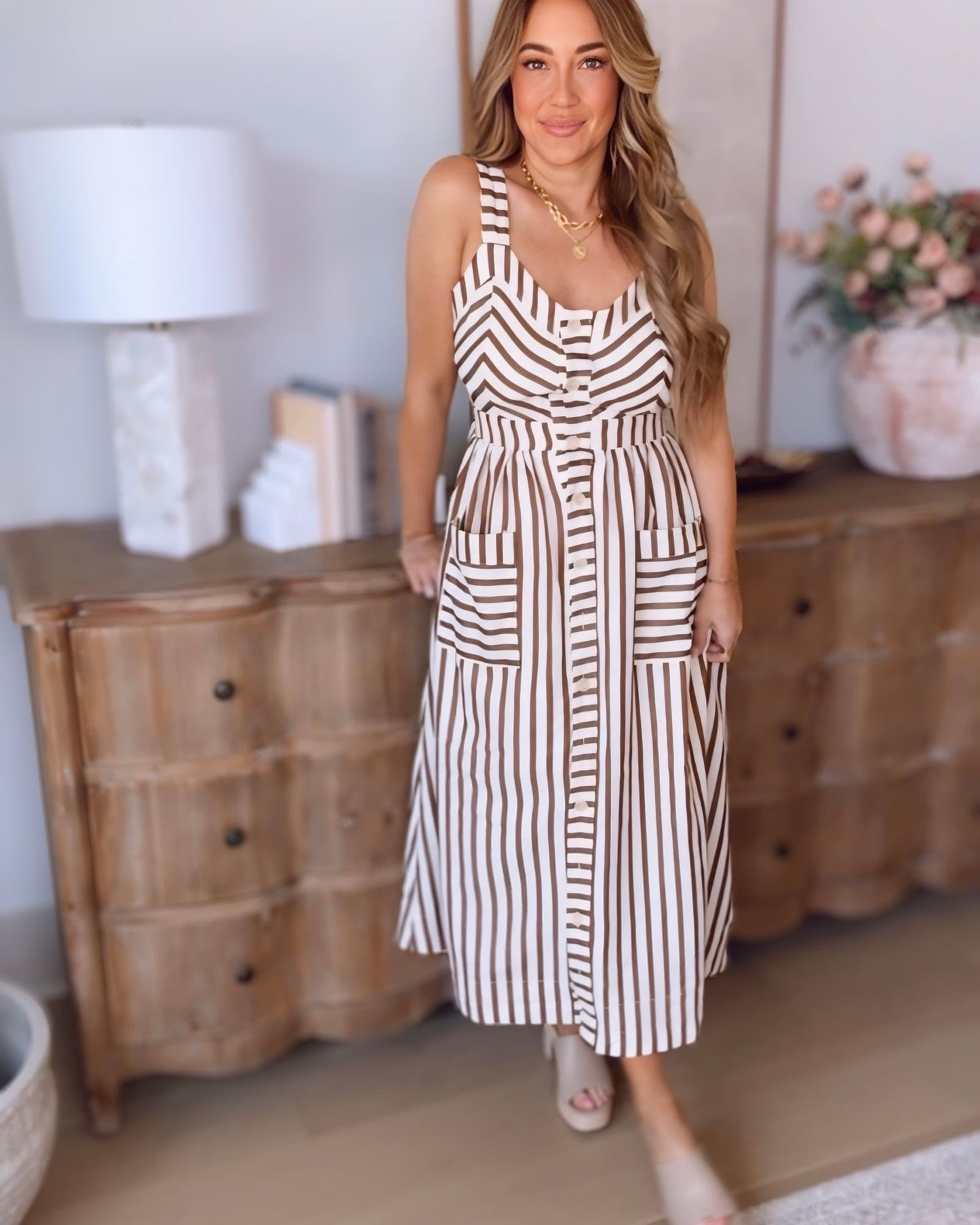 Amelie Striped Maxi Dress The Exclusive Look Amelie Striped Maxi Dress The Exclusive Look