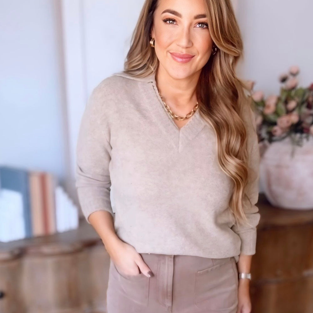 Pippa Collared Knit Sweater