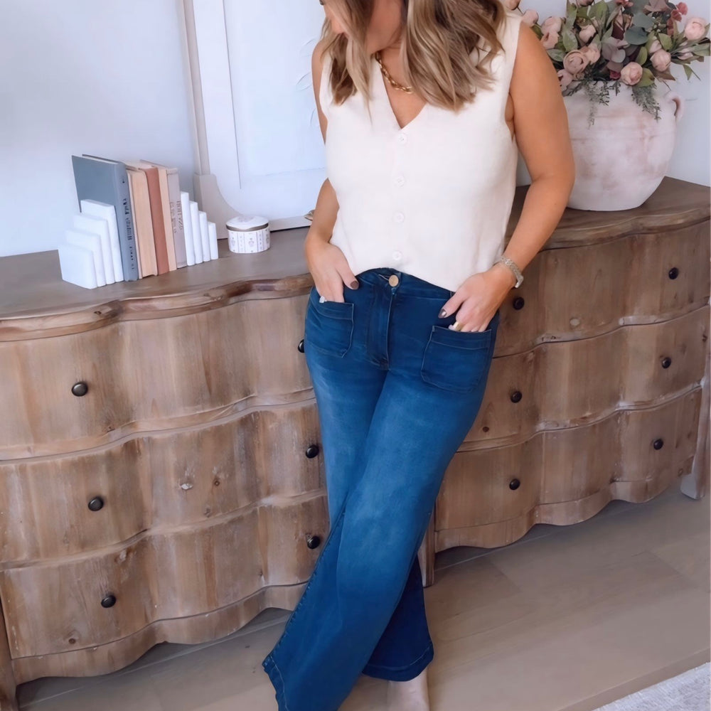 Kut Meg High Rise Wide Leg- Dark Wash