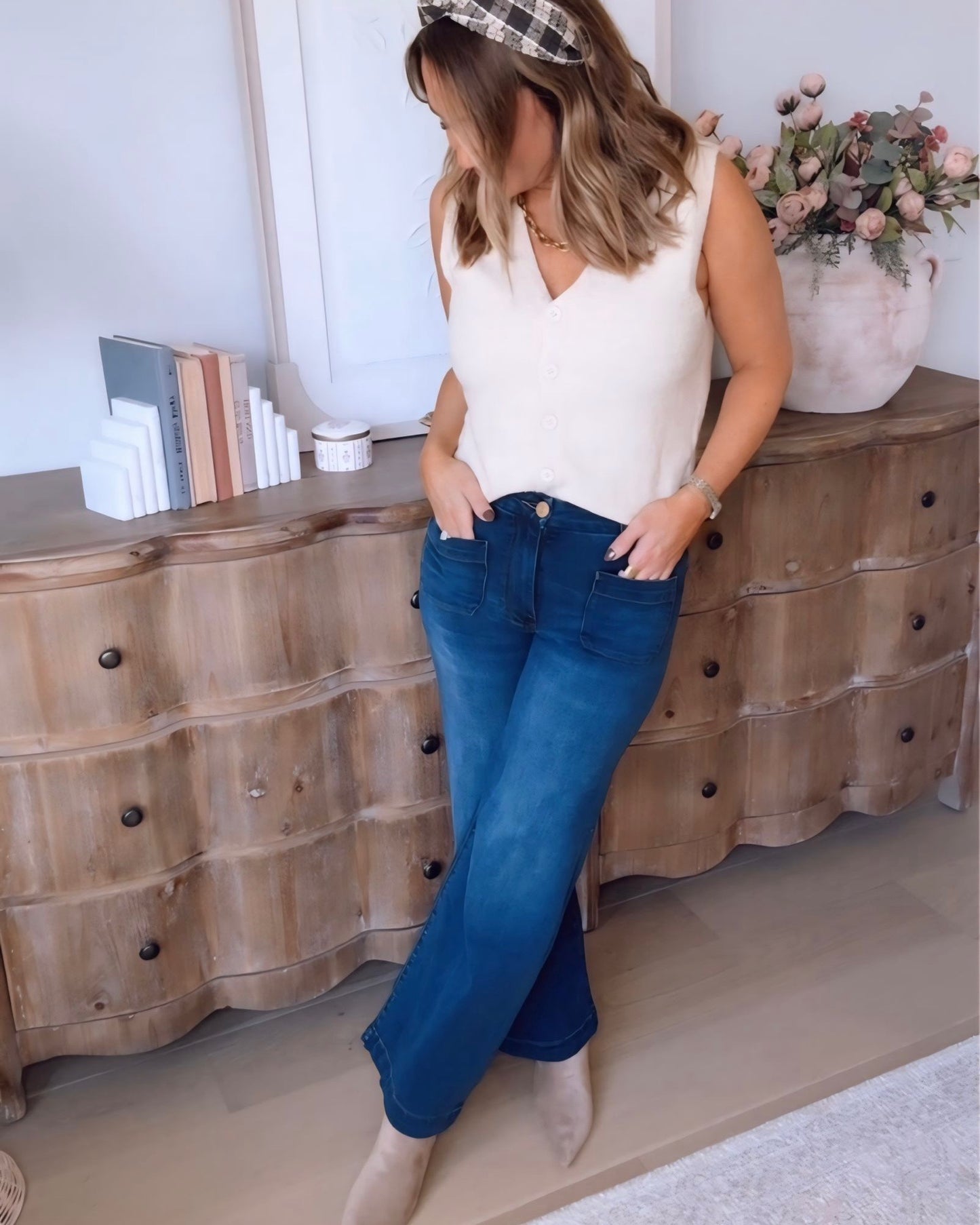 Kut Meg High Rise Wide Leg- Dark Wash