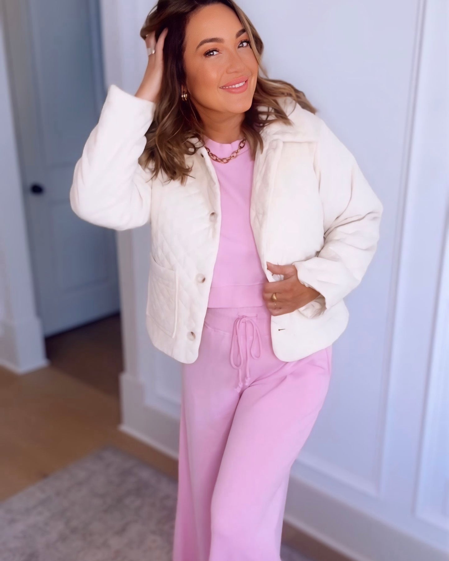 Sadie Ivory Quilted Jacket