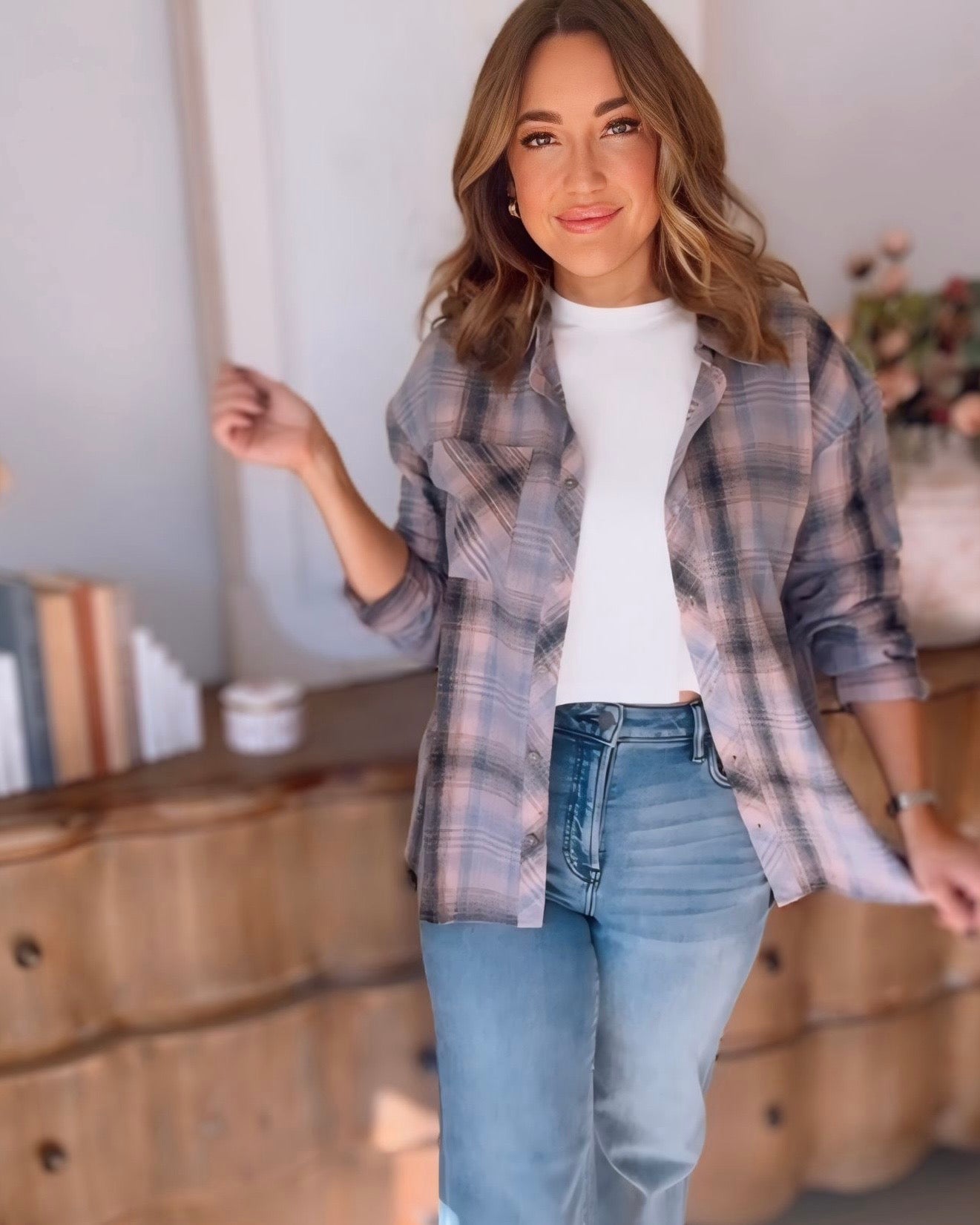 Falling In You Flannel Button Up