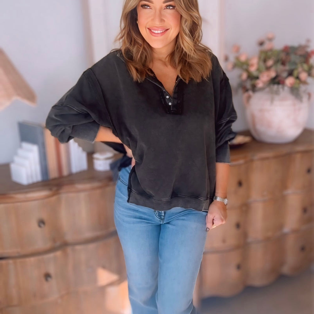 Cool and Comfortable Washed Pull Over