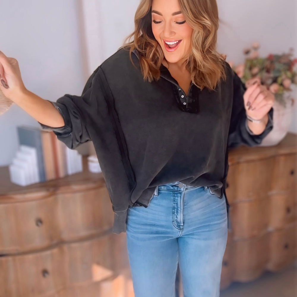 Cool and Comfortable Washed Pull Over