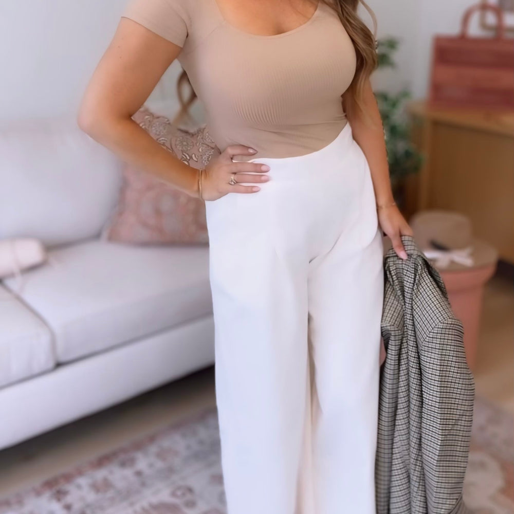 
                      
                        Anslie Ivory Wide Leg Pants
                      
                    