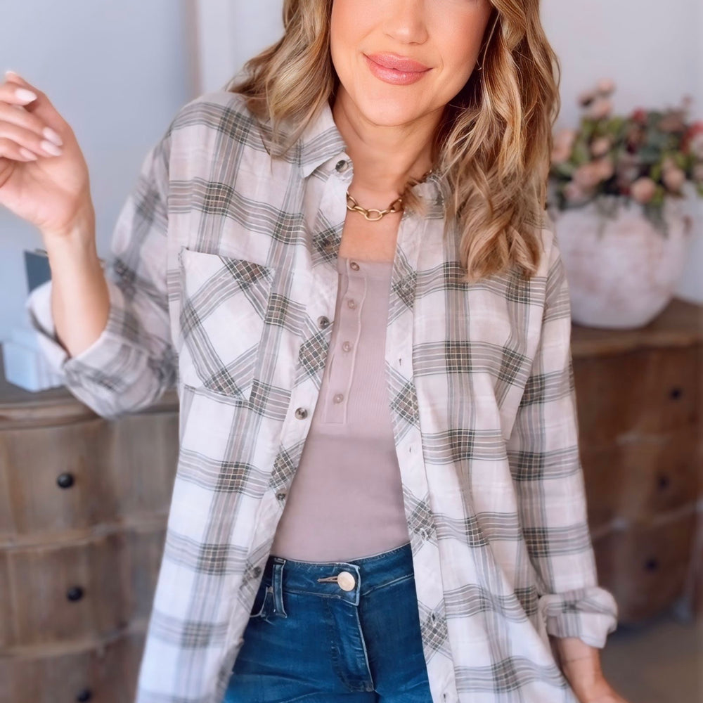 Slow Mornings Flannel Button Up