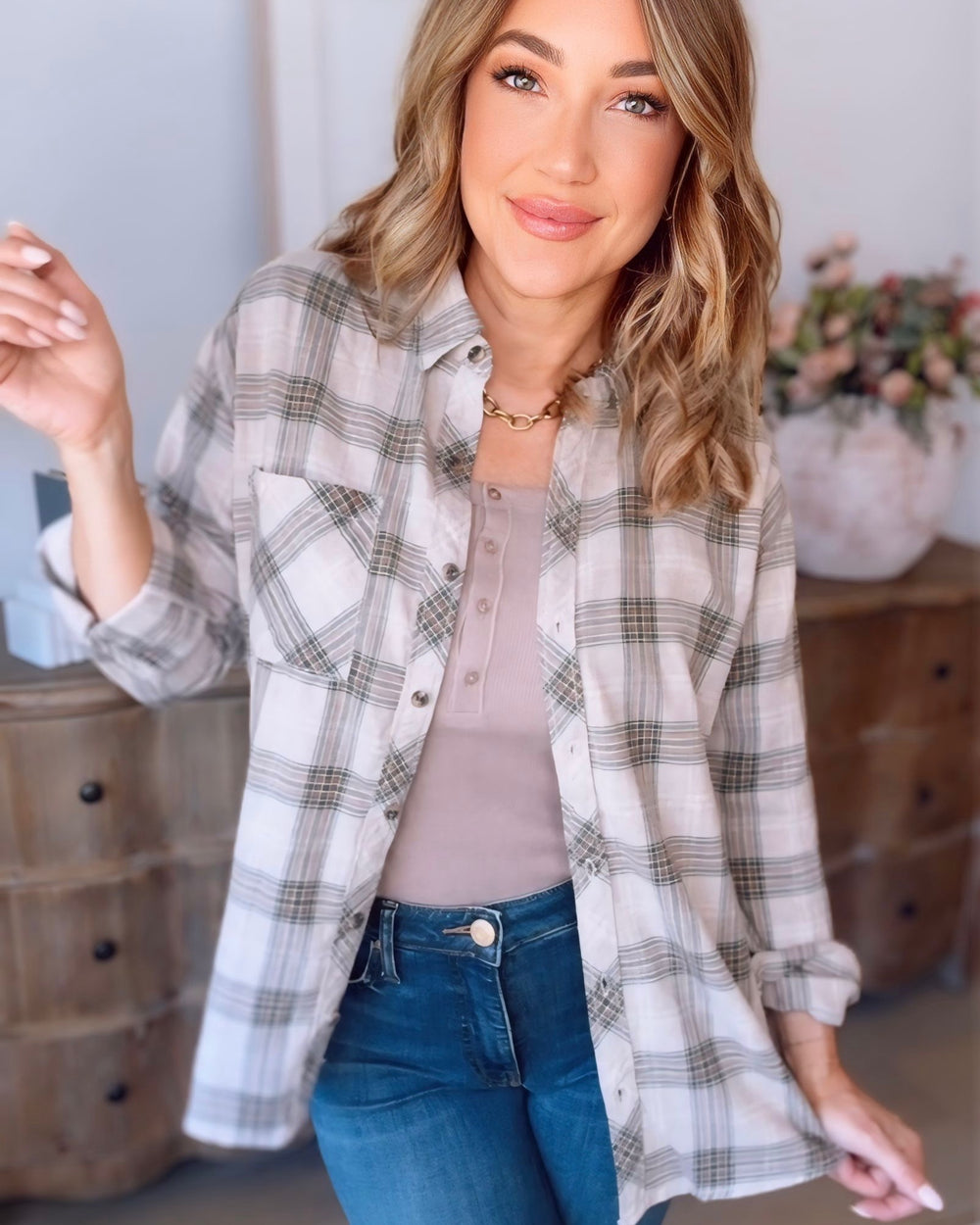 Slow Mornings Flannel Button Up
