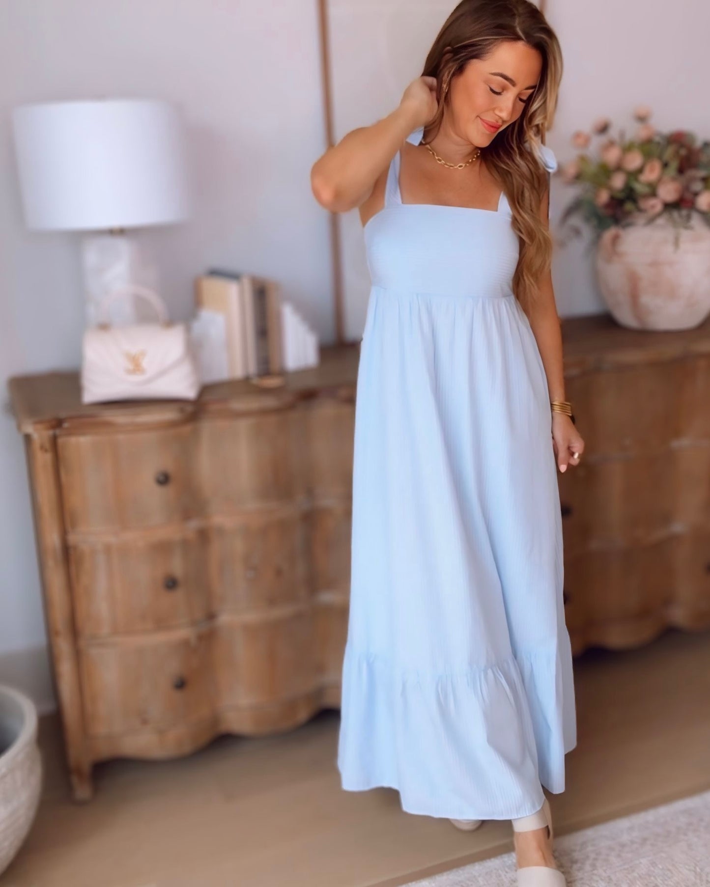 By The Bay Seersucker Maxi Dress By The Bay Seersucker Maxi Dress