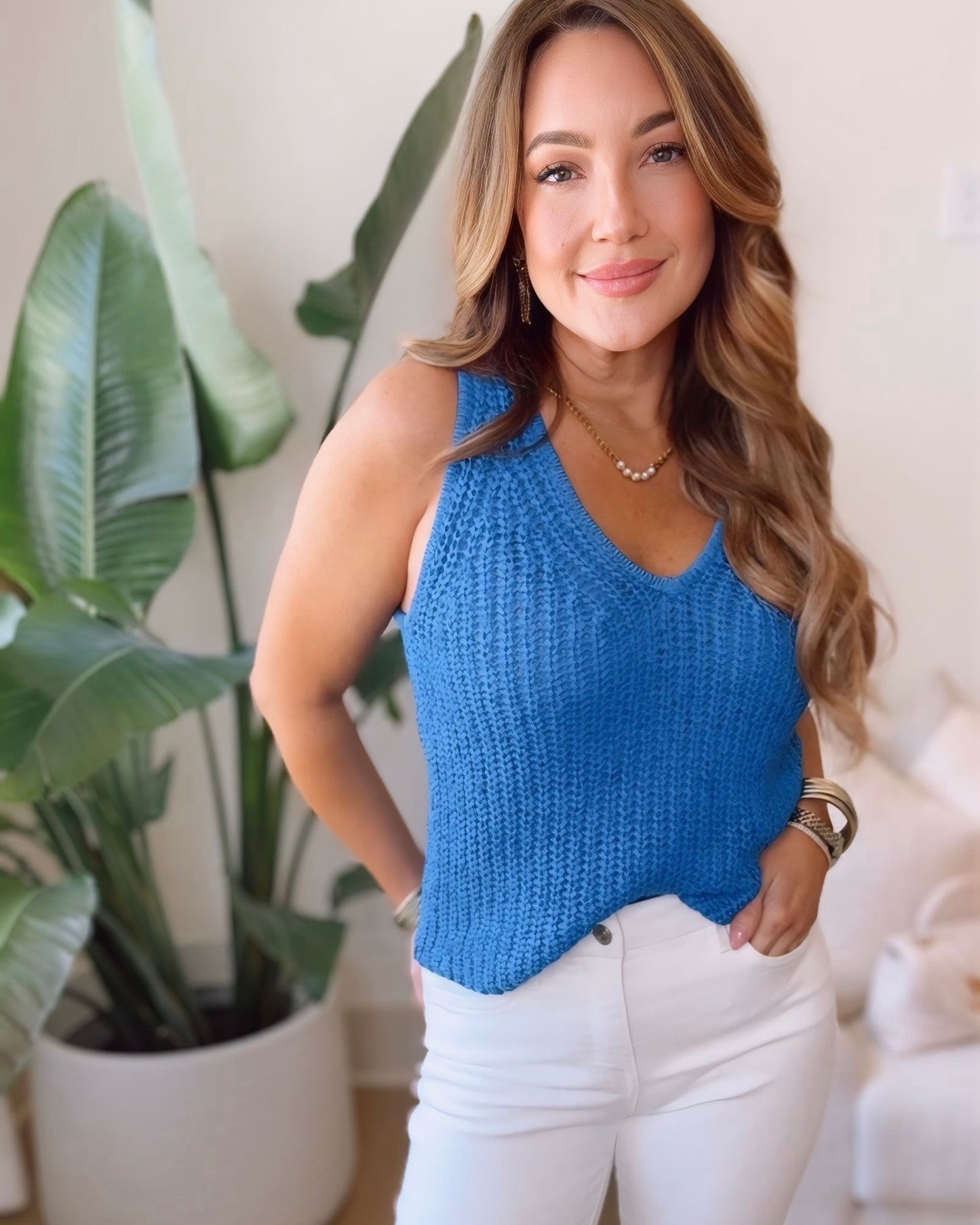 Vera V-Neck Knit Tank- 2 Colors