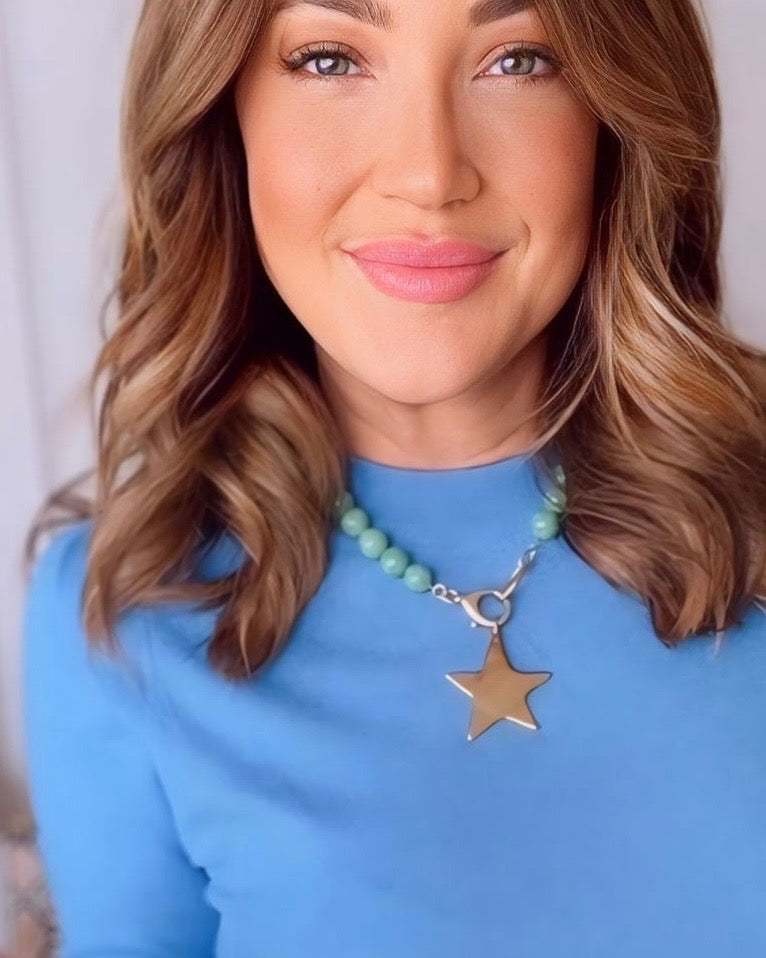 Bailey Fully Beaded Star Necklace