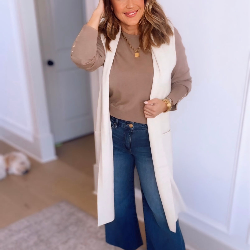 
                      
                        Rhea Sleeveless Open Knit Cardigan- 3 Colors
                      
                    