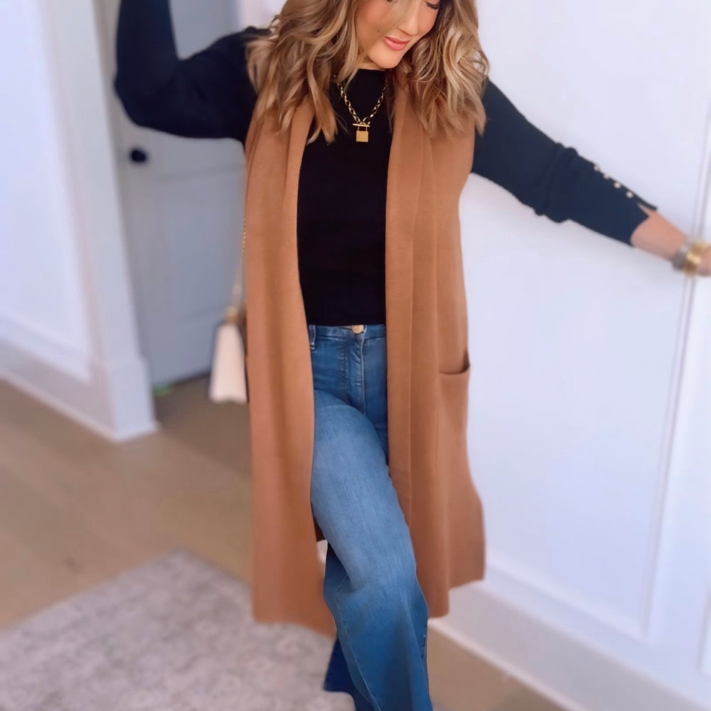 Rhea Sleeveless Open Knit Cardigan- 3 Colors