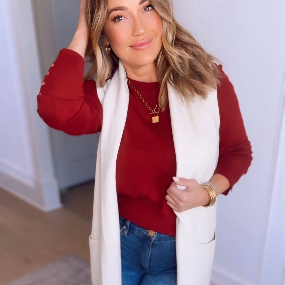 
                      
                        Rhea Sleeveless Open Knit Cardigan- 3 Colors
                      
                    