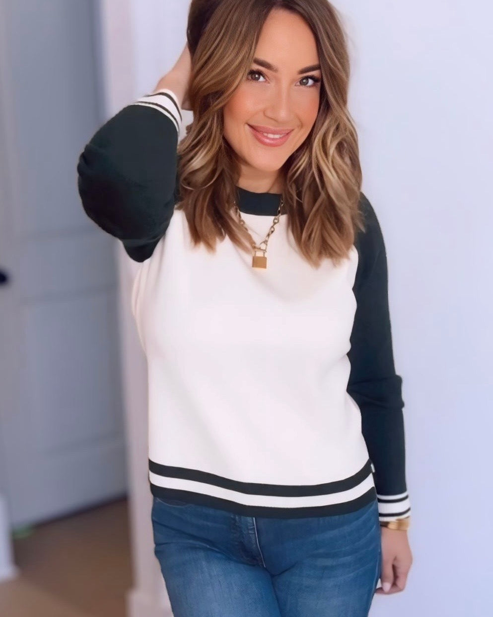 Penelope Colorblock Ribbed Knit Top