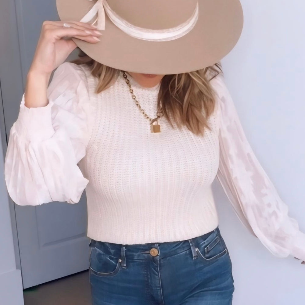 Karissa Balloon Sleeve Knit Top