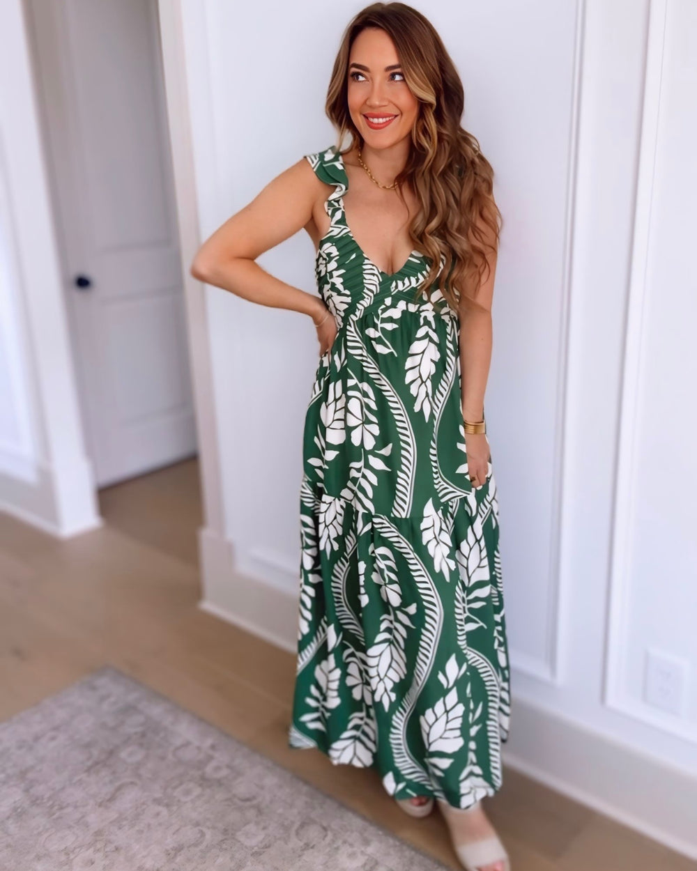 Sadie Flutter Sleeve Maxi Dress