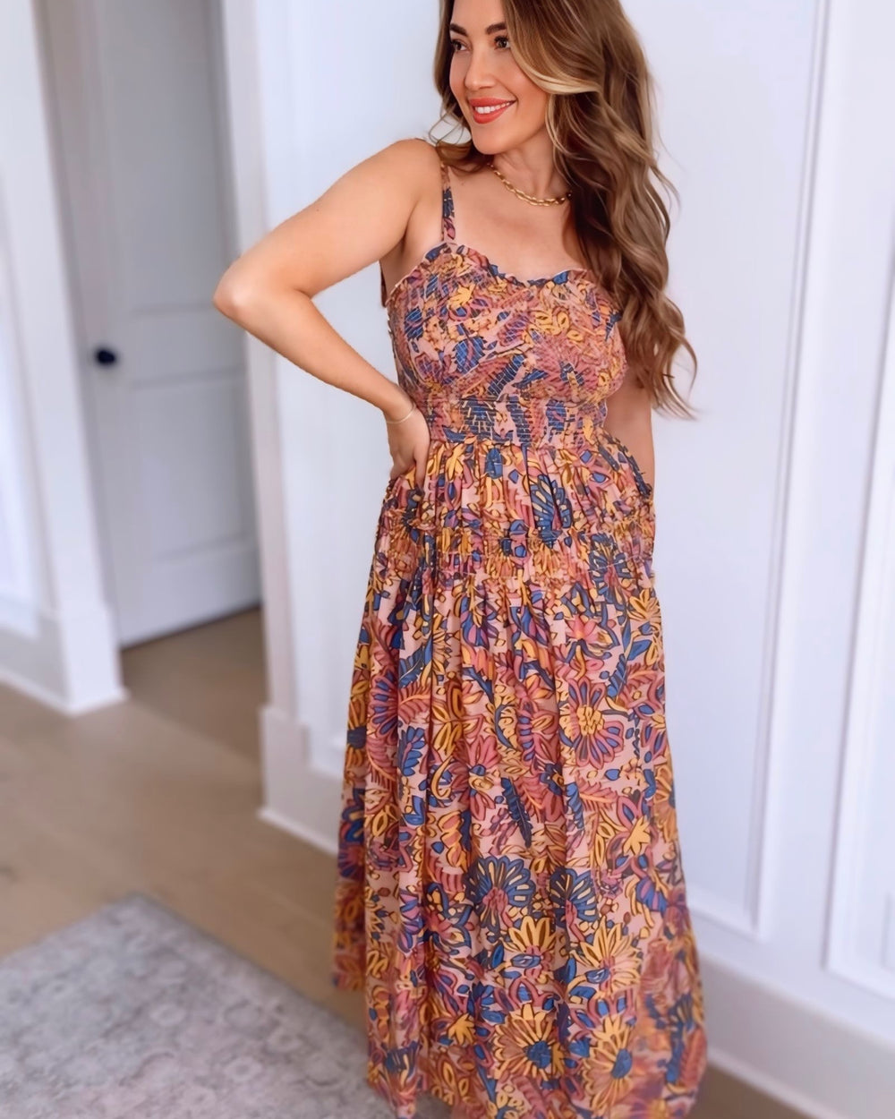 Time To Party Shoulder Tie Maxi Dress