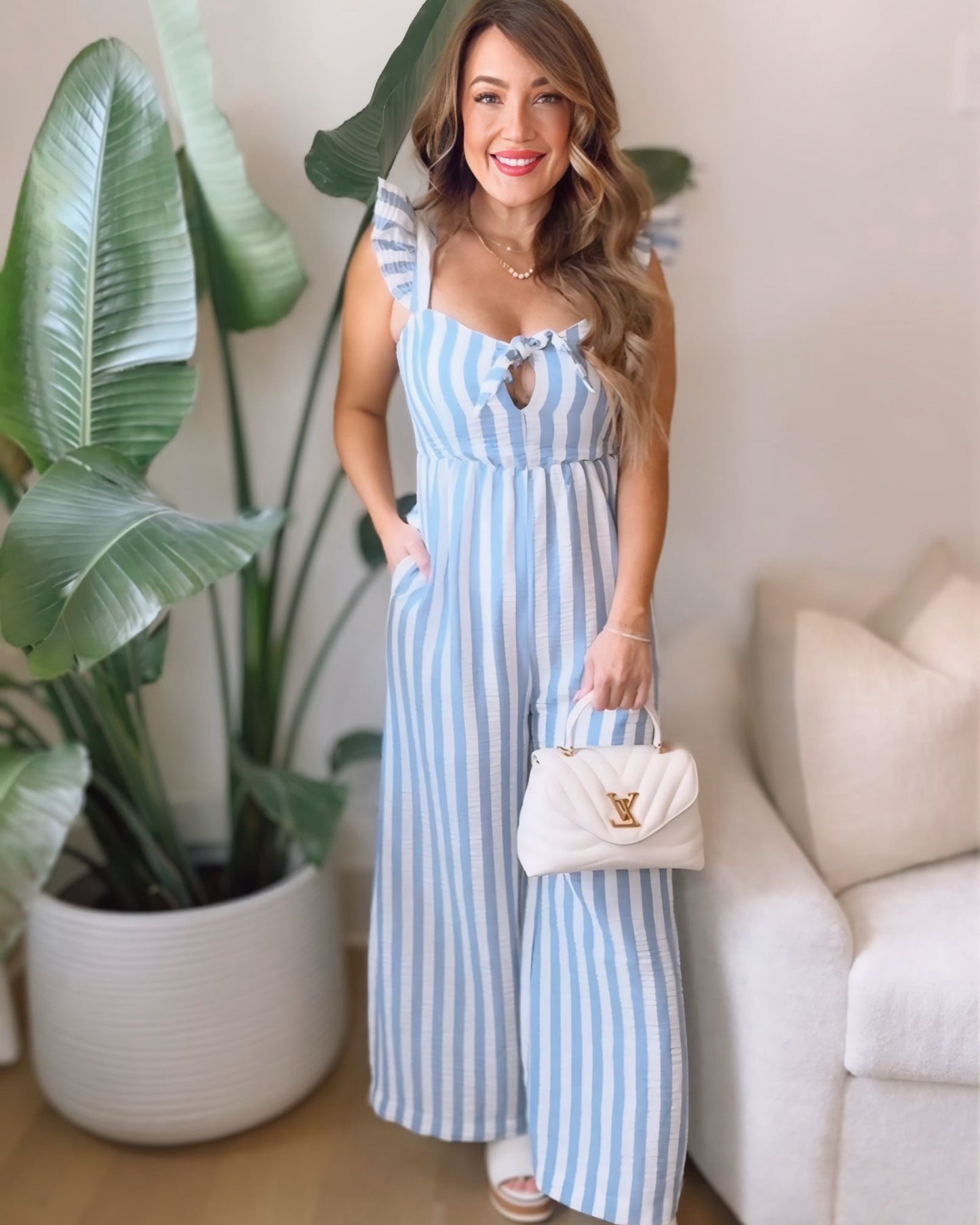 Dayton Striped Wide Leg Jumpsuit- 2 Colors