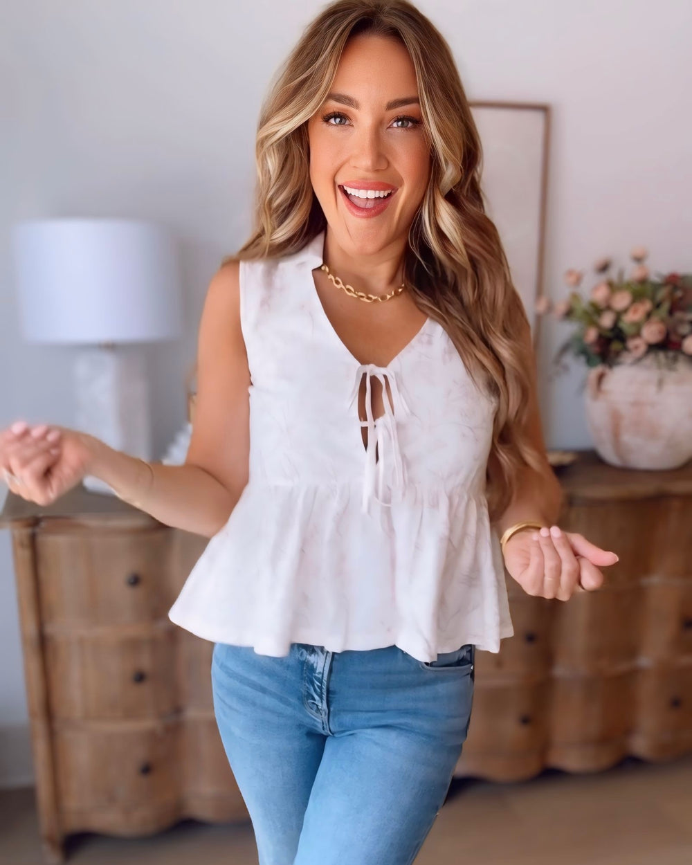 Emma Tie Front Top
