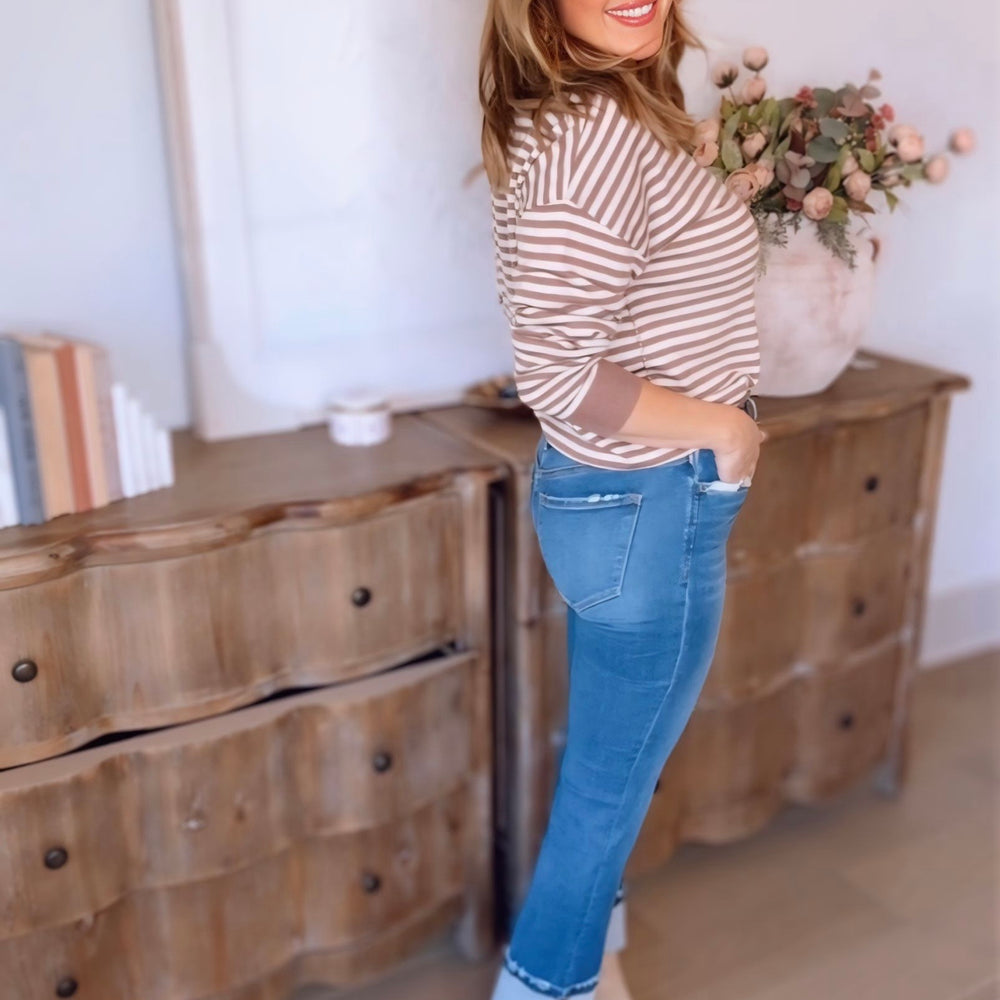 
                      
                        Eloise Striped Knit Top
                      
                    