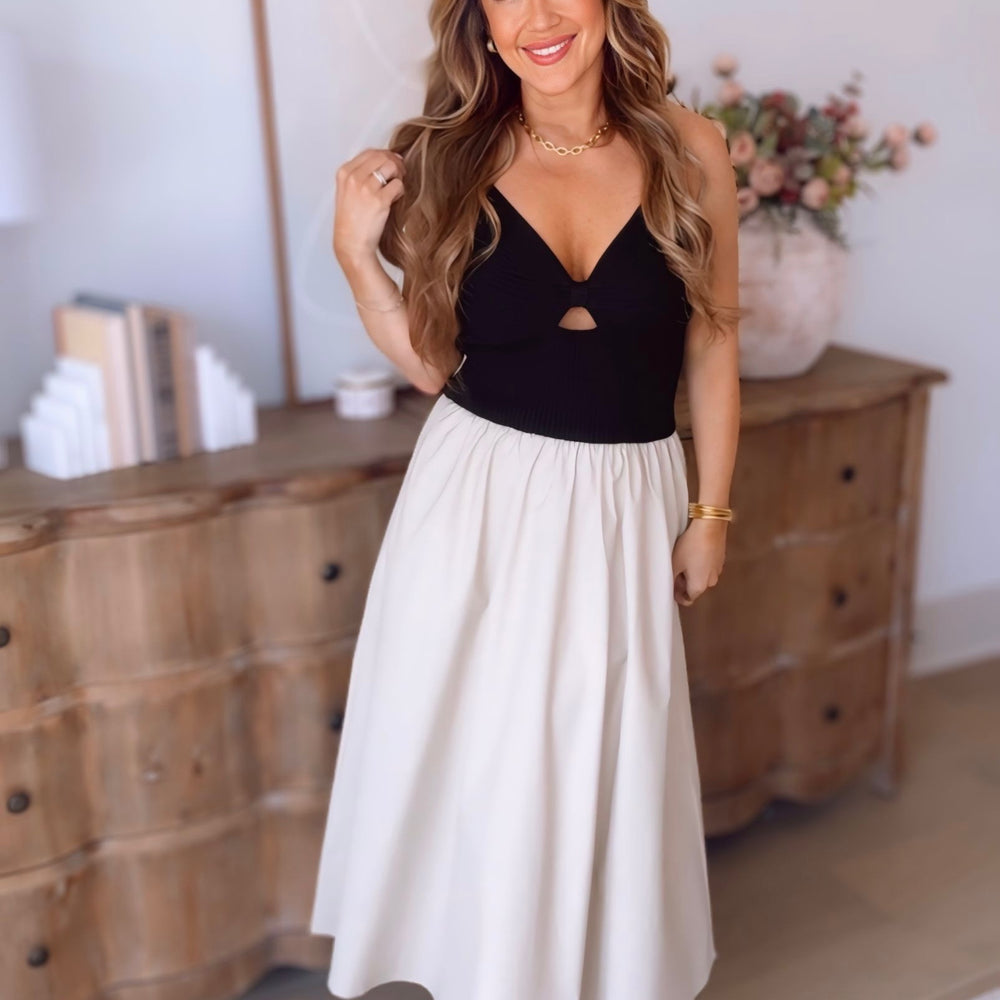 Madrid Mixed Media Maxi Dress