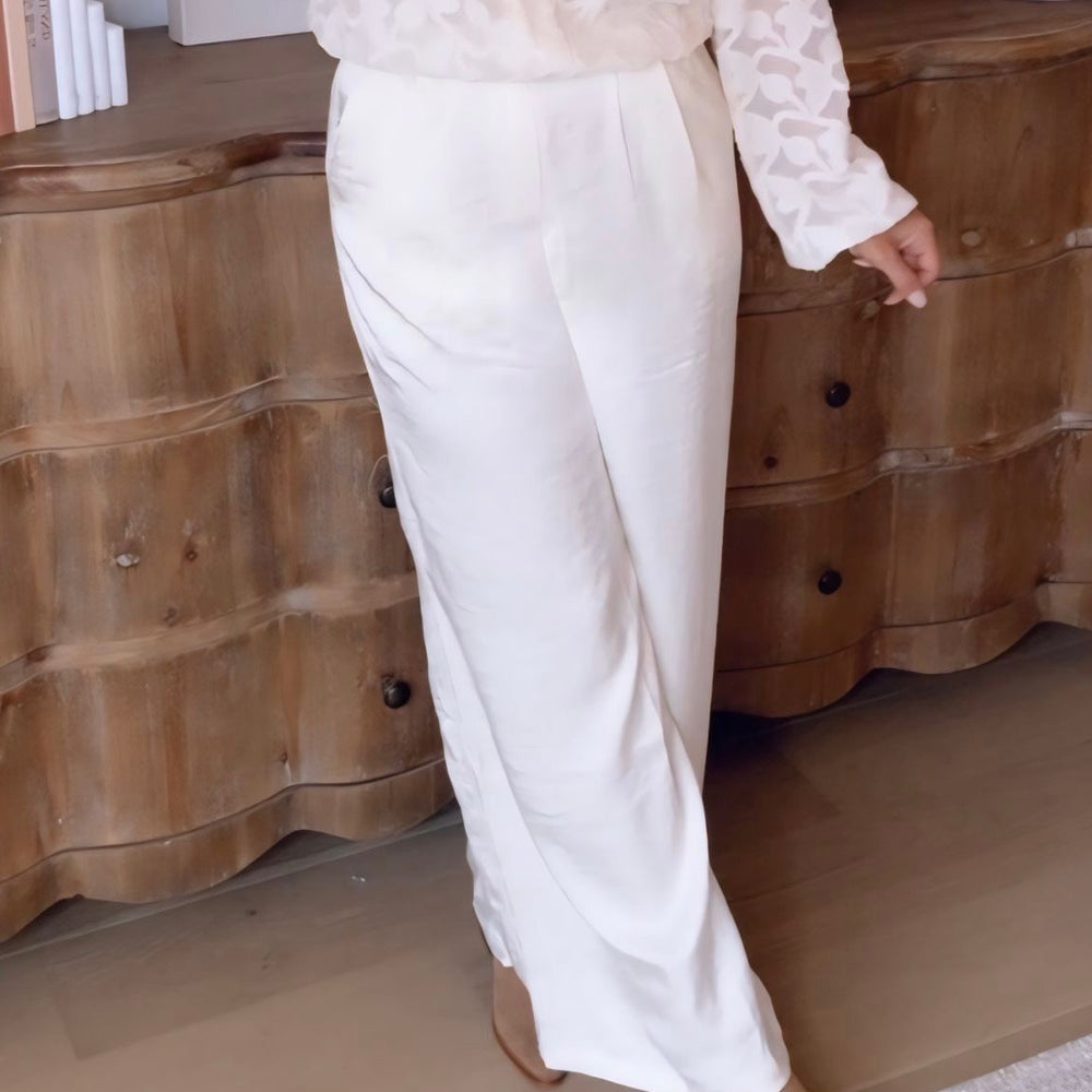 Luisa Crinkle Satin Pants