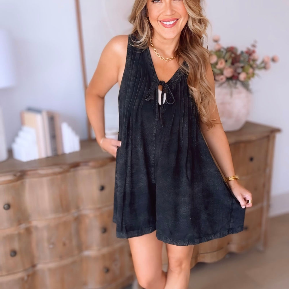 
                      
                        Andie Pleated Romper
                      
                    