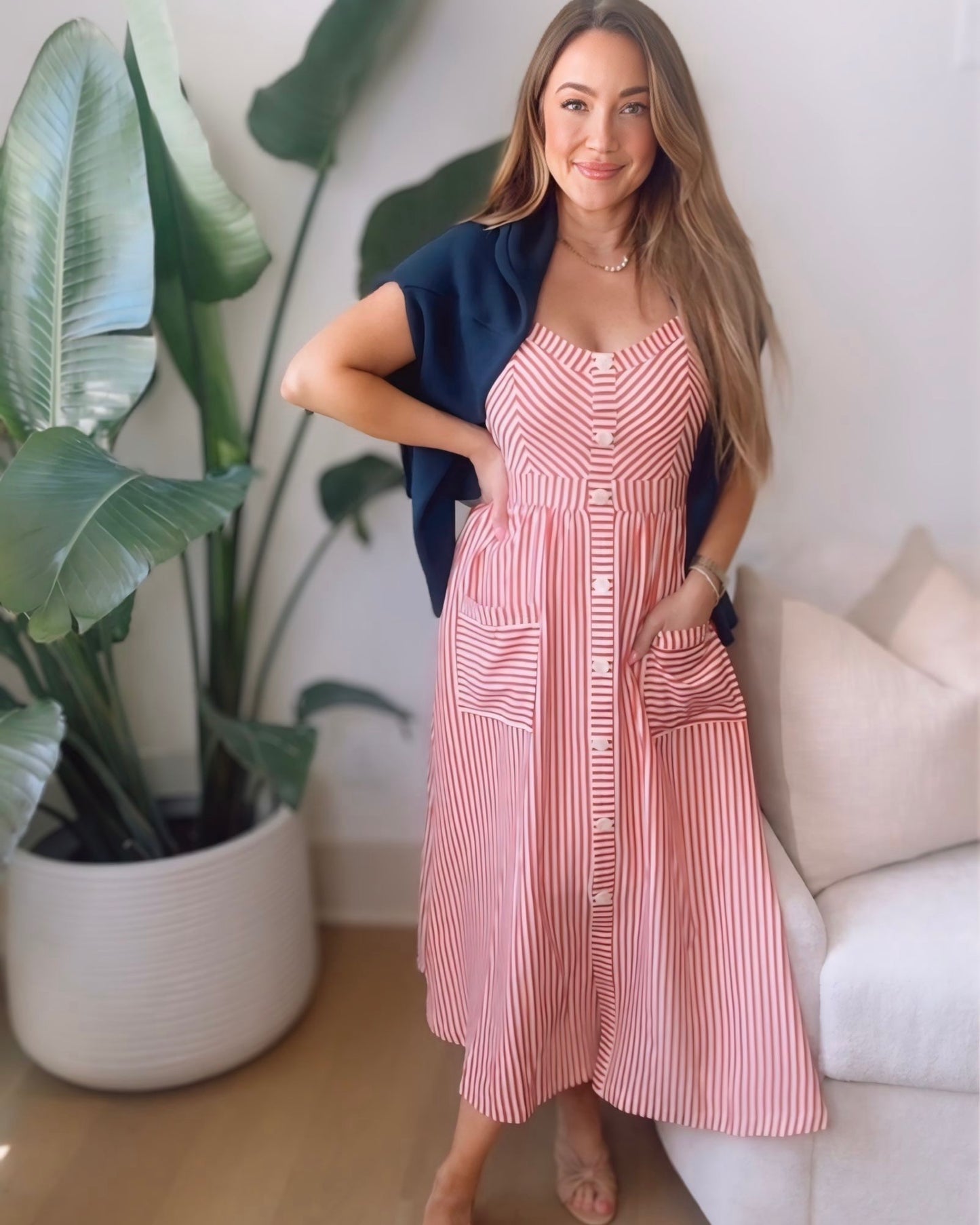 Stevie Striped Midi Dress