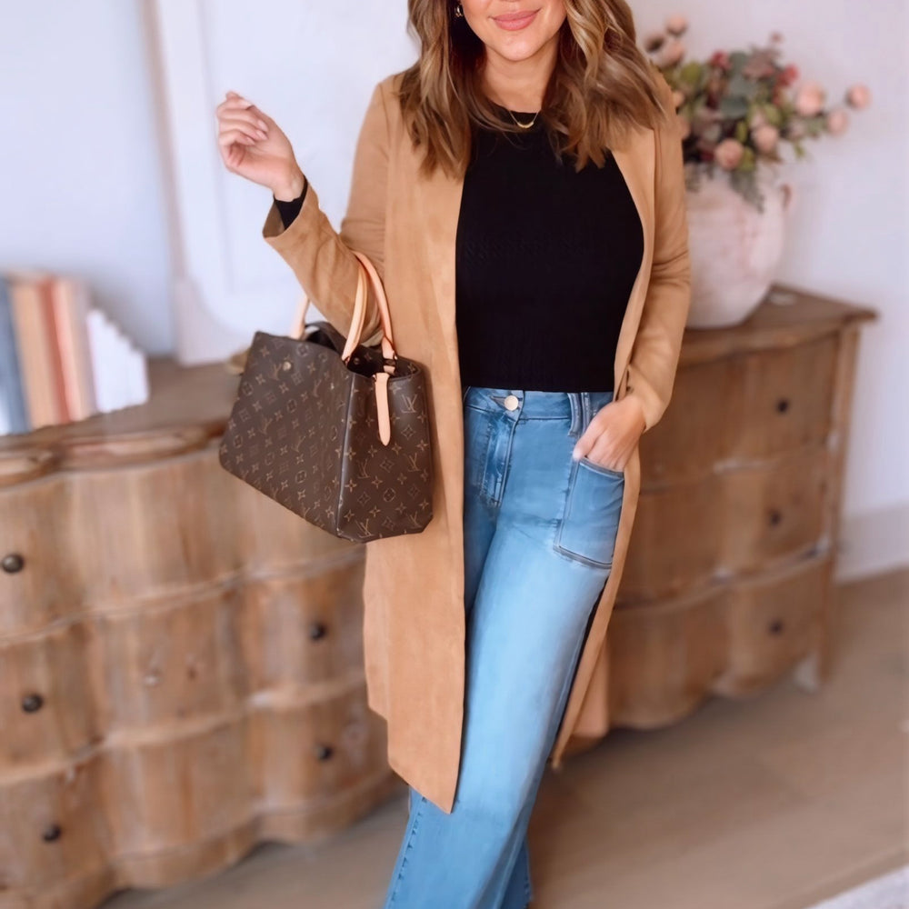 
                      
                        Have It All Faux Suede Duster
                      
                    