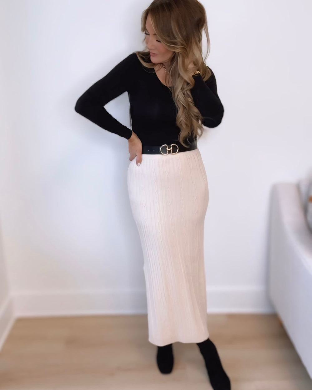 Only With Me Midi Skirt