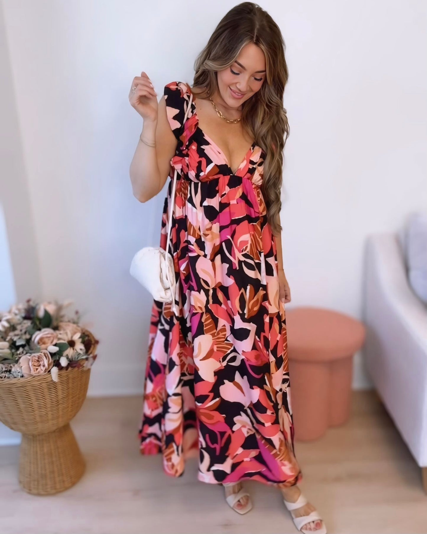 Autumn Sunsets Abstract Maxi