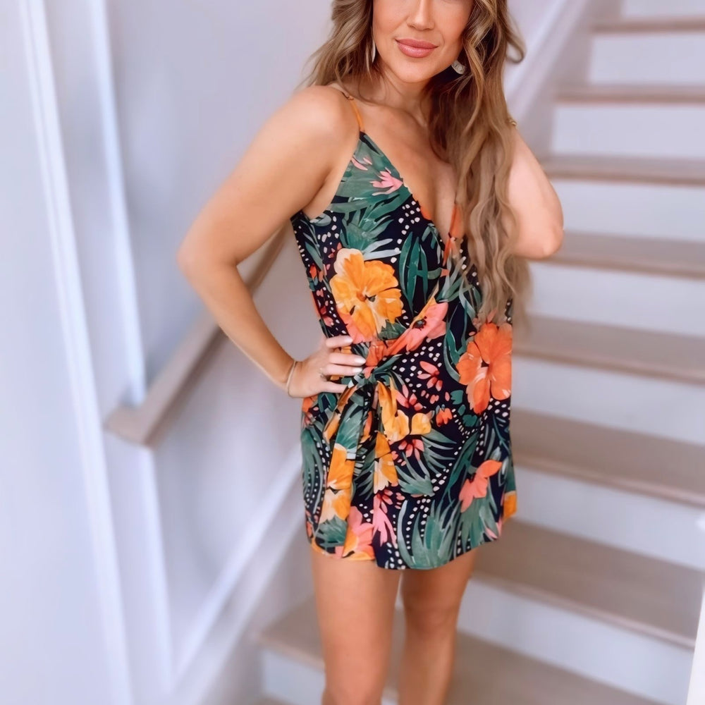 
                      
                        Hot in The Tropics Wrap Romper
                      
                    