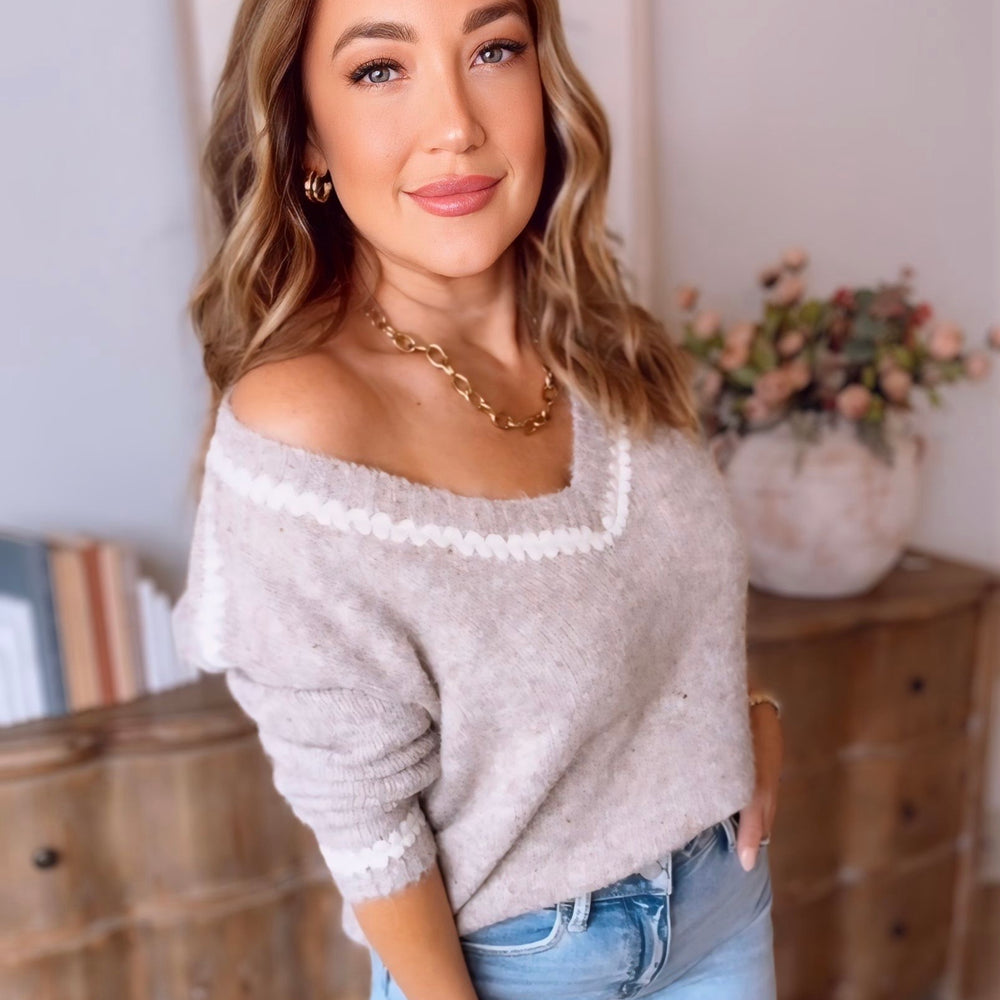 Saige Sequin Stitch Sweater