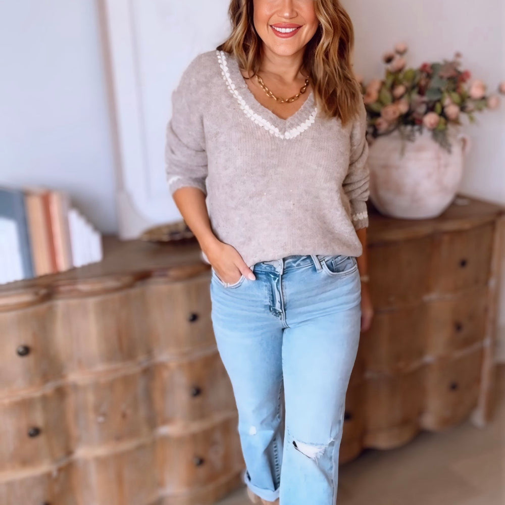 
                      
                        Saige Sequin Stitch Sweater
                      
                    