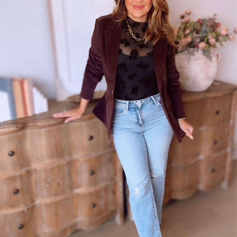 
                      
                        Pattie Corduroy Blazer
                      
                    