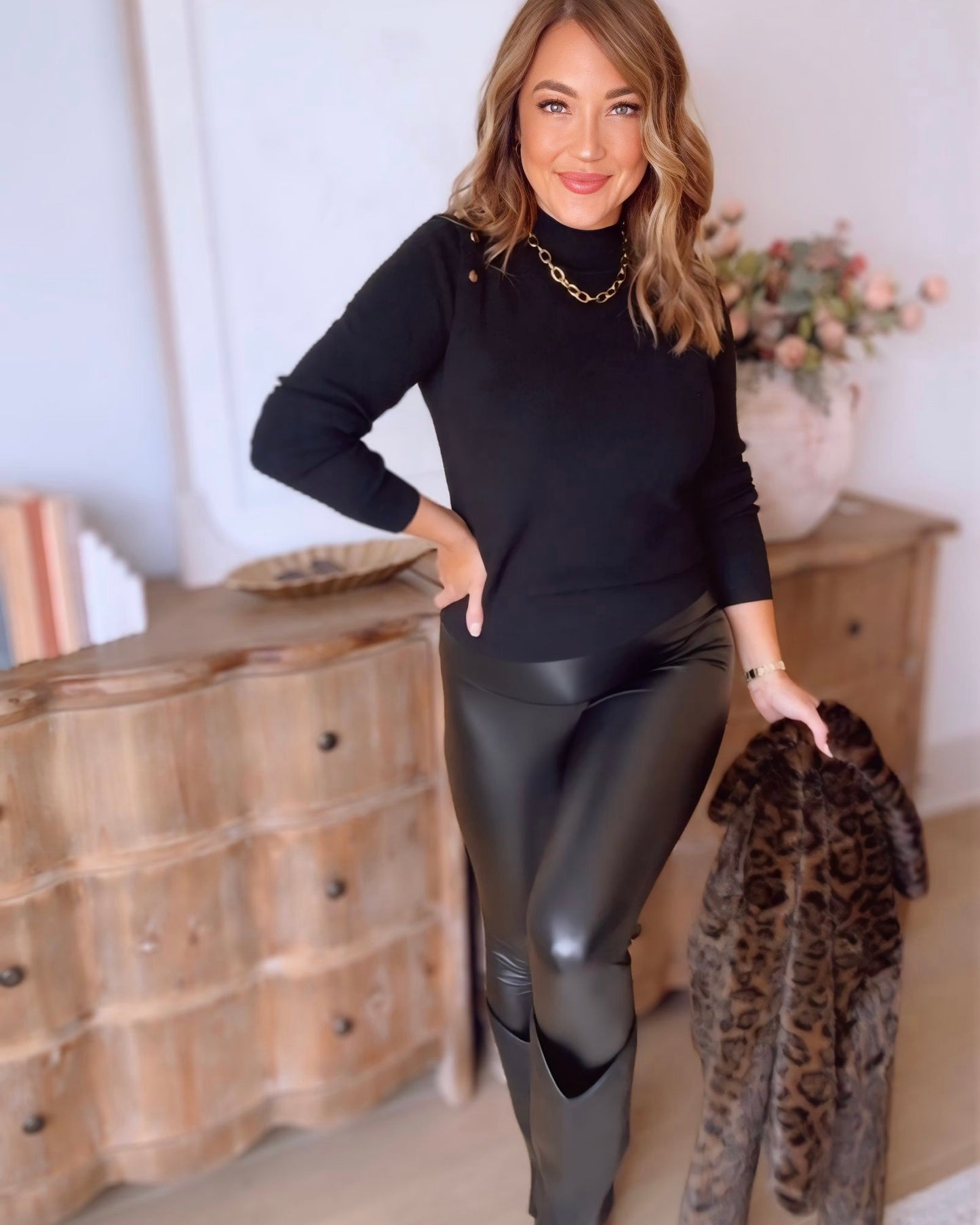 Be Extraordinary Faux Leather Leggings