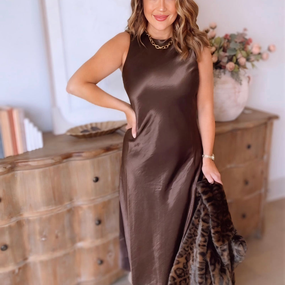 Dorothy Satin Maxi Dress