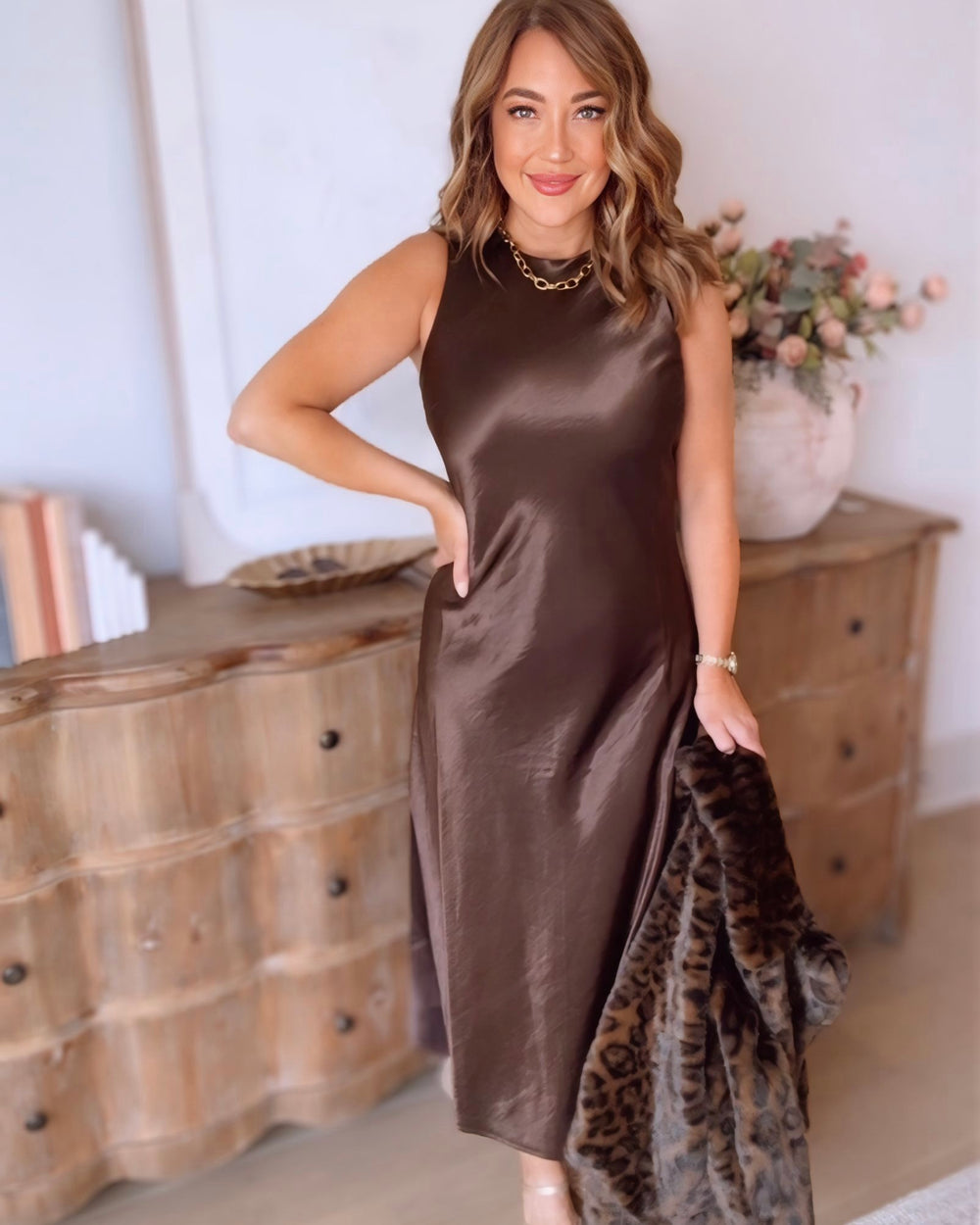 Dorothy Satin Maxi Dress