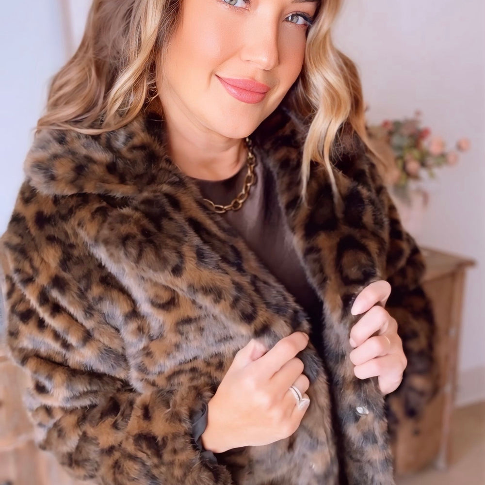 Jolene Faux Fur Leopard Jacket