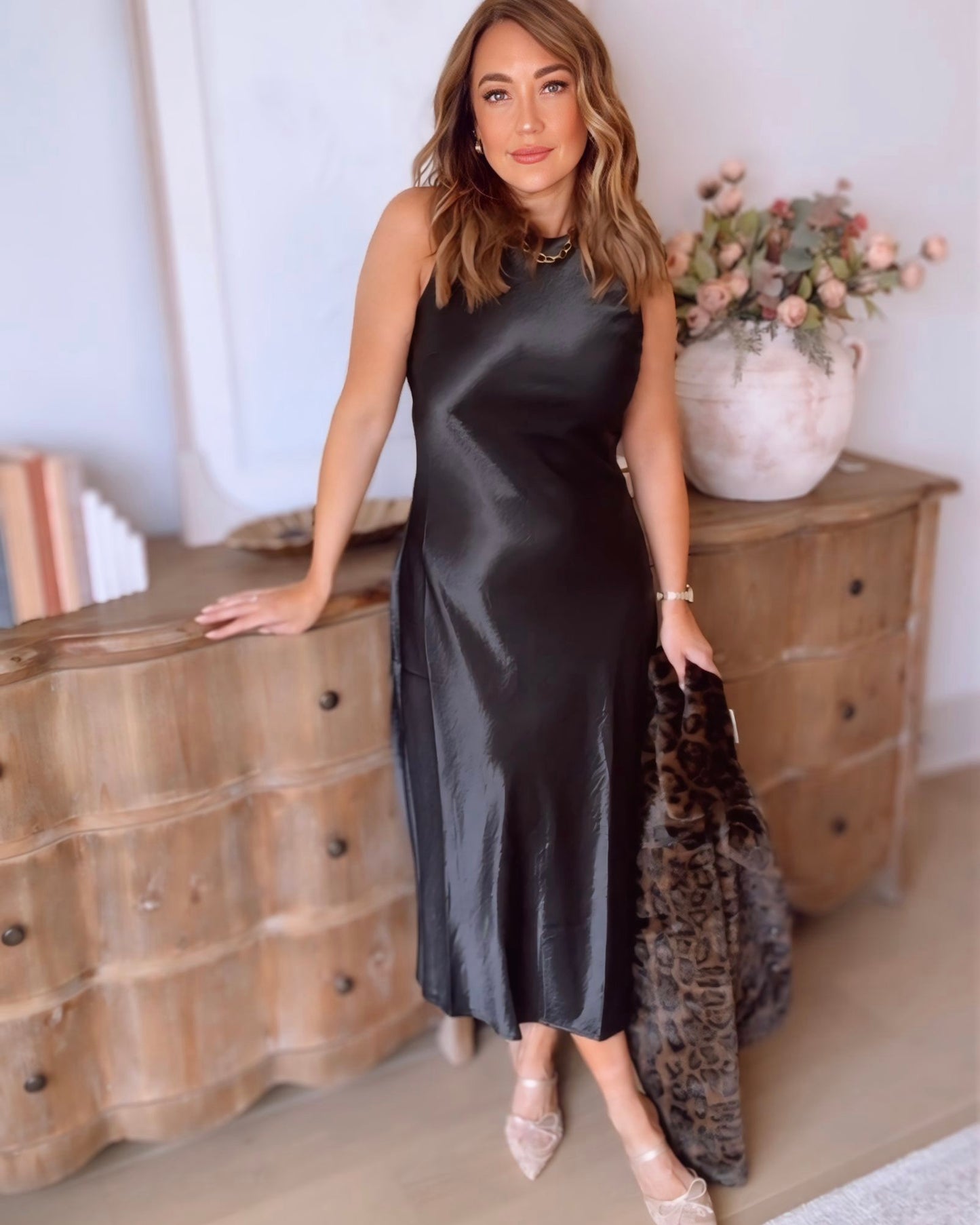 Dorothy Satin Maxi Dress