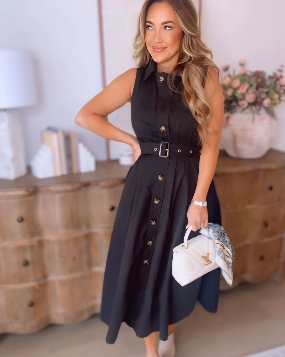 Francesca Belted Maxi Dress