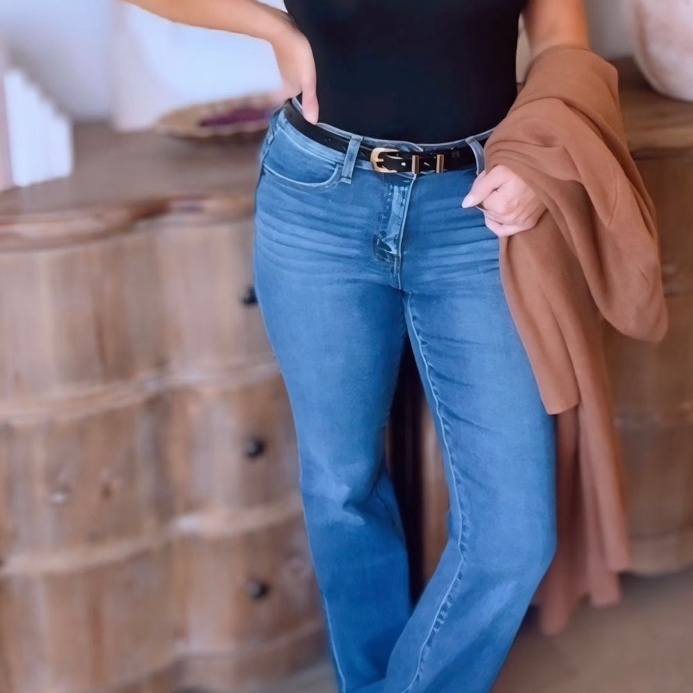 Flying Monkey- Skylar High Rise Hem Bootcut