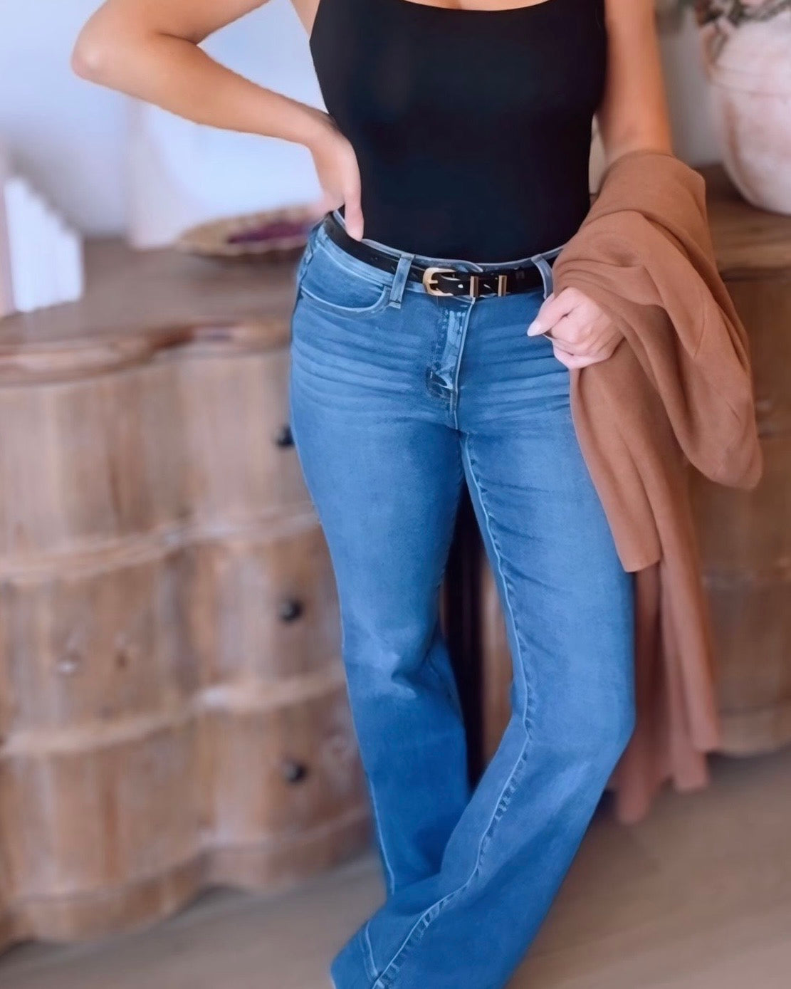 Flying Monkey- Skylar High Rise Hem Bootcut