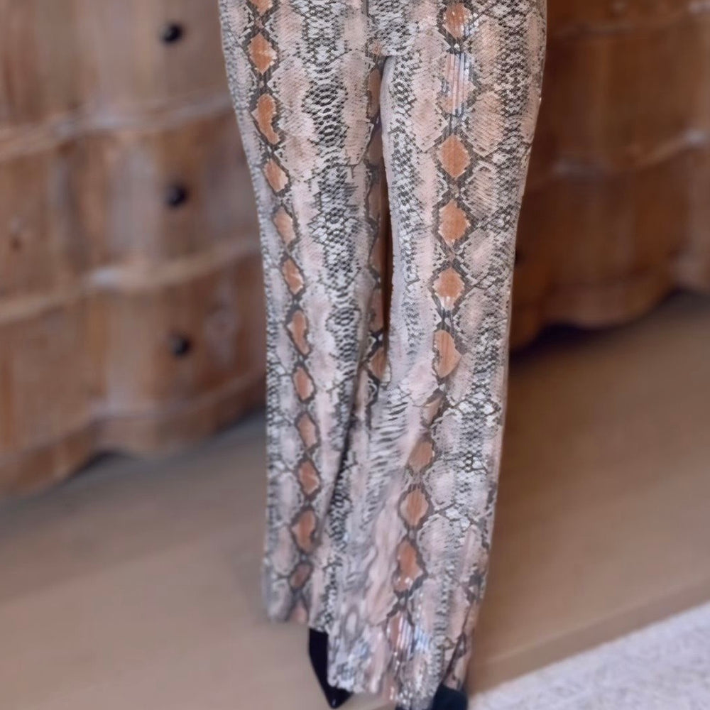 Don't Blame Me Sequin Flared Pants