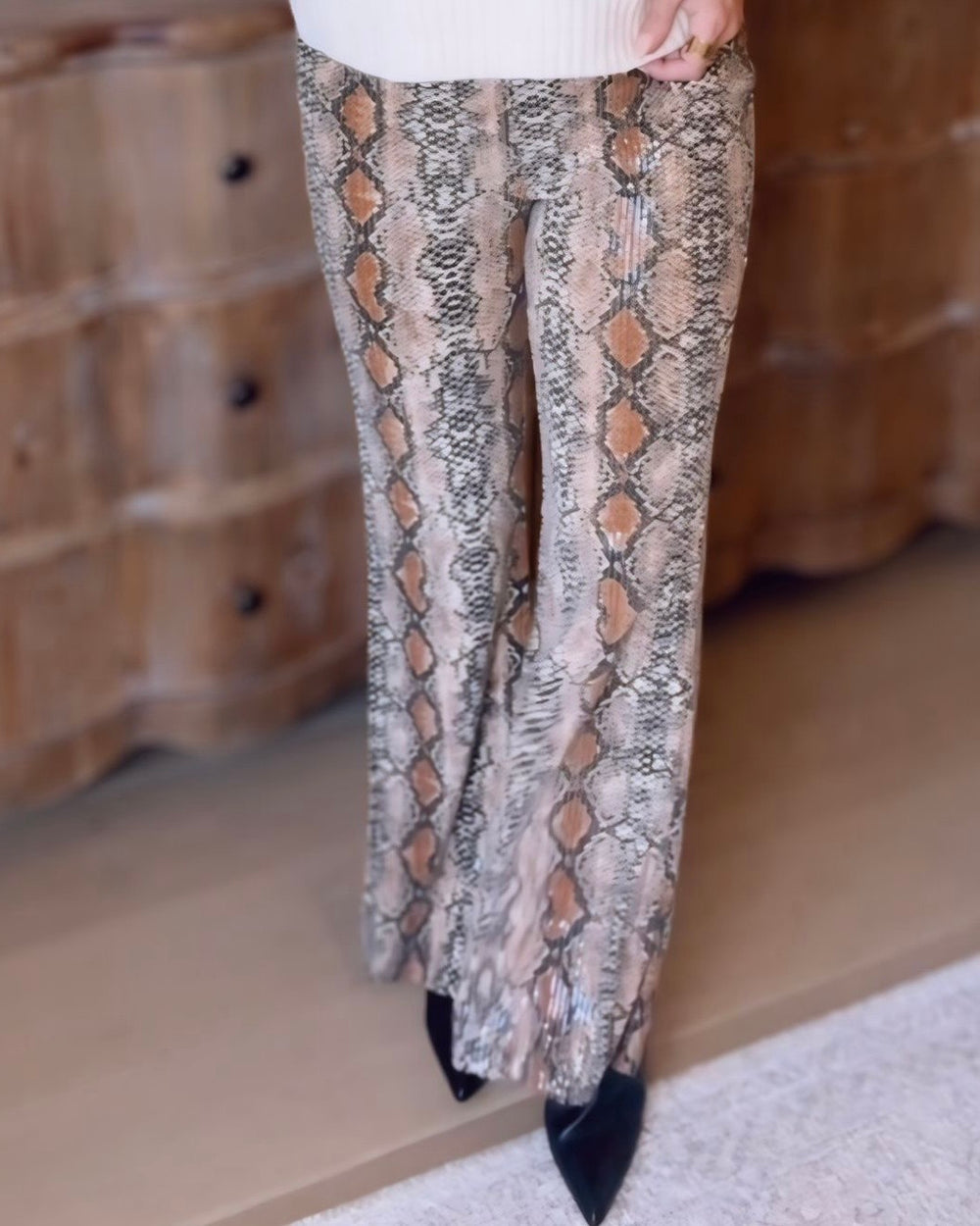 Don't Blame Me Sequin Flared Pants